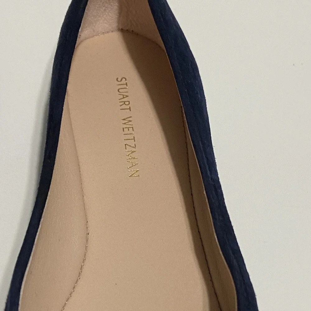 STUART WEITZMAN Womens Ballet Flats Gabby Almond Toe NEW Slip On Suede 5 M